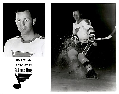 #ad PF4 Original Photo BOB WALL 1970 71 ST LOUIS BLUES DEFENCE CLASSIC NHL HOCKEY