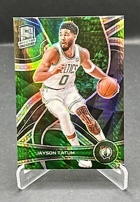 #ad 2021 22 Spectra Basketball Jayson Tatum Asia Green Variation #16 Boston Celtics