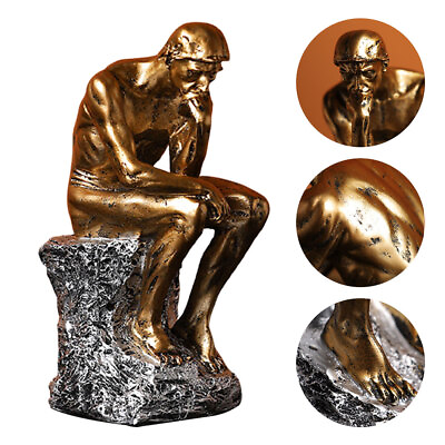 #ad Home Decor Thinking Man Office For Desktop Thinker Statue Gift People Bedroom