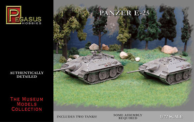 #ad Pegasus 7602 WWII German Army E 25 Tank 1 72 Scale Plastic Model Kits