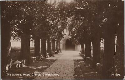 #ad RPPC Postcard The Avenue Priory Church Christchurch New Zealand