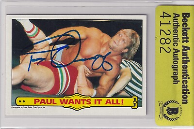 #ad Paul Orndorff Signed 1985 Topps WWF Rookie Card #44 BAS COA WWE RC Autograph RA