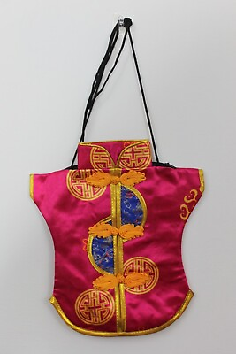 #ad PINK CHERRY BLOSSOM PURSE Asian Chinese Bags Handbag Cocktail Kimono