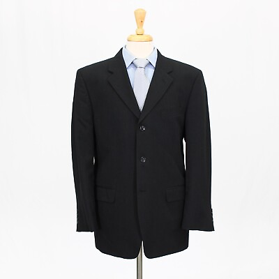 #ad Jones New York 42R Gray Sport Coat Blazer Jacket Solid 3B Wool
