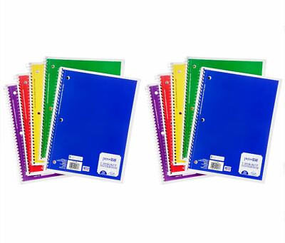 #ad College Ruled Notebook Spiral 10 Pack 1 Subject 70 Sheets Each 10.5x8 School Lot