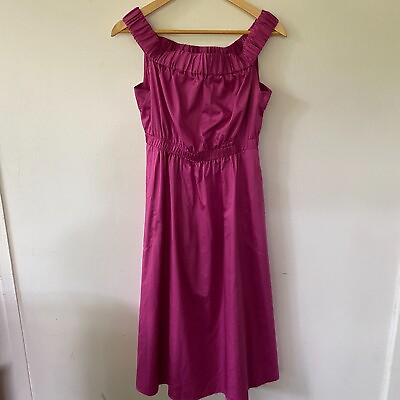 Anthropologie Maeve Mona Midi Dress Women#x27;s Small NWT Off the Shoulder Pockets $39.98