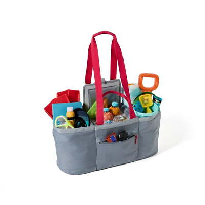 #ad 16 Can Soft Cooler Tote Gray and Pink