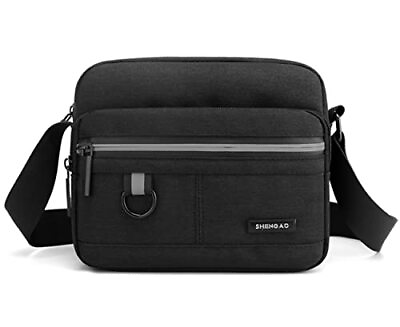 #ad #ad Small Canvas Crossbody Bag for MenSmall Shoulder Bag Mini Messenger B black