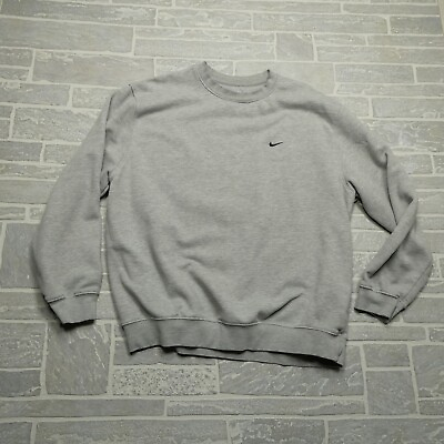 #ad VINTAGE Nike Crewneck Sweatshirt Adult XL Gray Tag Long Sleeve 90#x27;s Y2K Mens