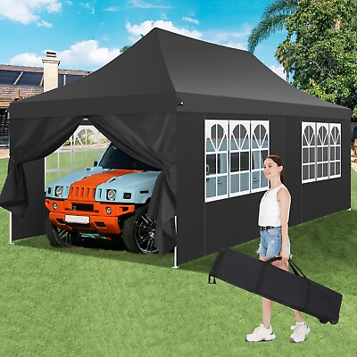 #ad 10#x27; X 20#x27; Portable Heavy Duty Canopy Garage Tent Gazebo Car ATV Shelter Steel