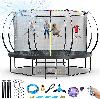 #ad 14 16FT Trampoline for Kids and Adults Upgraded Outdoor Trampoline with Enclosu