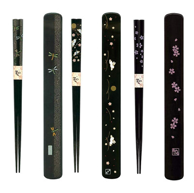 #ad Japanese Portable Travel Reusable Chopsticks with Plastic Case Made in Japan
