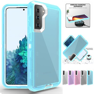 #ad Shockproof Clear Rugged Defender Case For Samsung S24 S23 Ultra S22 S21 S20 Note
