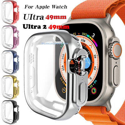 #ad For Apple Watch Ultra Ultra 2 49mm Soft TPU Case Cover 360 Full Screen Protector