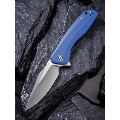 #ad Civivi Baklash Folding Knife 3.5quot; 9Cr18MoV Steel Blade Blue G 10 Handle 801F