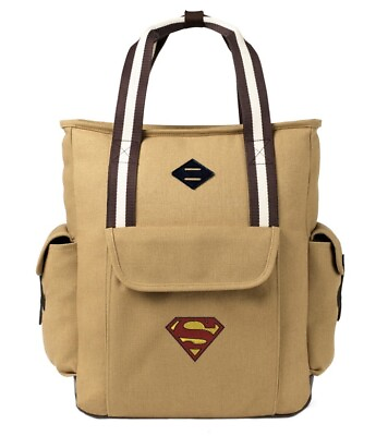 #ad 1 Superman Embroidered Designer Premium Convertible Tote Backpack