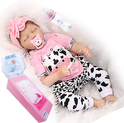 #ad NPKDOLL Lifelike Newborn Baby Dolls Sleeping Reborn Baby Girl 22 Cute Realistic