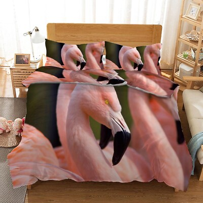 #ad Orange Crook Bird 3D Printing Duvet Quilt Doona Covers Pillow Case Bedding Sets
