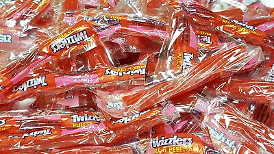 #ad TWIZZLER Cherry Pull N#x27; Peel Licorice Candy Wrapped 2 Pounds Single Twist Pack