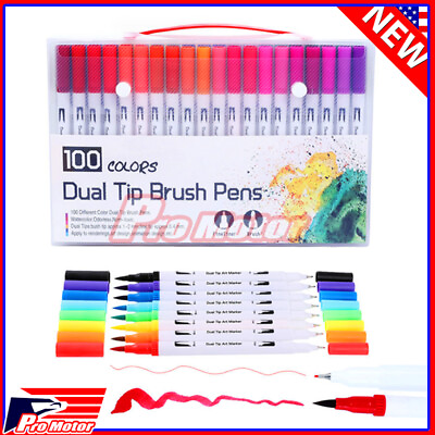 #ad Watercolor Brush Marker Pens Dual Tips Soft Fine Art Drawing Pen
