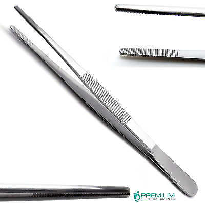 #ad Dressing Tweezer 5.5quot; Tissue Thumb Forceps 1.8cm Serrated Tip Surgical New Tools