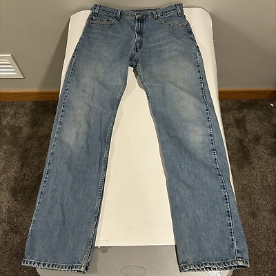 #ad Vintage Y2K Levis 505 Regular Fit Straight Leg Jeans Mens Sz 36X36