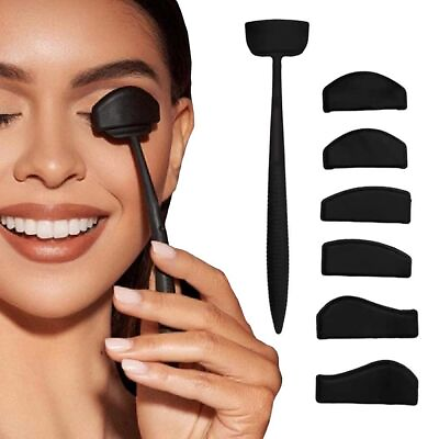 #ad 9pcs Cut Crease Line Kit Eyeshadow Applicator Silicone Stencil Stamp Tools Set