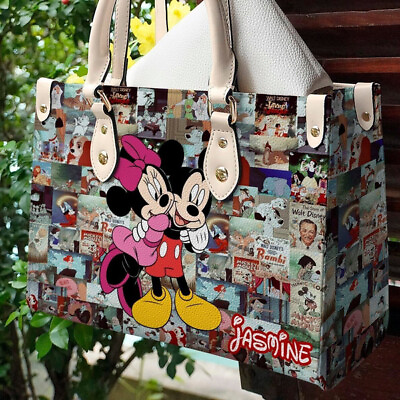 #ad Mickey and Minnie bag Disney Leather Handbag Custom Mickey Women Leather Bag