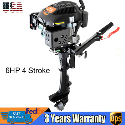 #ad 4 Stroke 6 HP Outboard Motor Fishing BoatEngine Boat Engine w Air Cooling System
