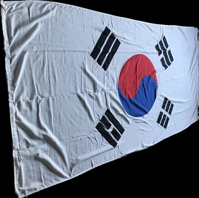 #ad Vintage Large South Korean flag Taegeukgi