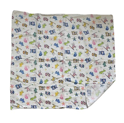 #ad Cats Dogs Animals Doodle Star White Cotton Baby Infant Kids Swaddle Blanket