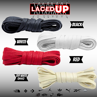 #ad Premium Wax Flat Shoe laces for Air Jordan Vans Ultra Boost by LacedUP