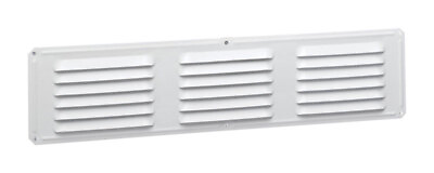#ad Air Vent 4 in. H X 16 in. L White Aluminum Undereave Vent 3 Pack