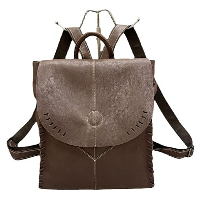 New Designer Cowhide Leather Backpack Women#x27;s Soft Leather Handbags Travel Bag $79.79