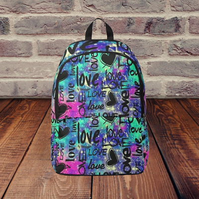 #ad Unisex Fabric Backpack Personalised Backpack CustomBackpack Your design and text