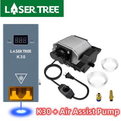 #ad LASER TREE 30W Laser Module Air Assist Pump Kit for Laser Engraving DIY Cutting