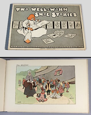 #ad 1899 Two Well Worn Shoe Stories illustrated by John Hassall and Cecil Aldin