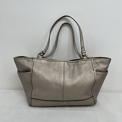 #ad COACH New York Handbag Shoulder Bag Silver