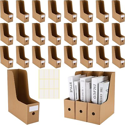 #ad 24 Pcs Magazine File Holder Magazine Storage Containers Cardboard Thickened M...