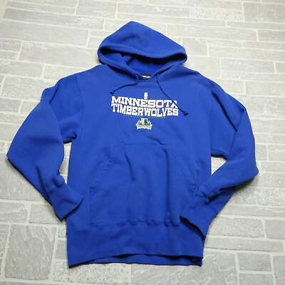 #ad Minnesota Timberwolves Sweater Size L Blue Hooded Sweatshirt Hoodie NBA Excusive