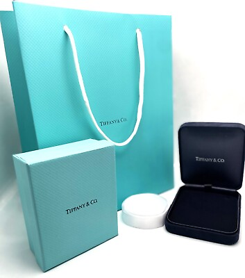 #ad Tiffany amp; Co Suede Blue Pendant Box Outer Box Gift BagRibbonShopping Bag