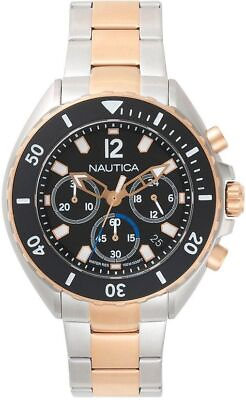 #ad Men#x27;s Nautica Newport Chronograph Stainless Steel 47mm Watch NAPNWP006