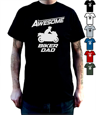 #ad Awesome Biker Dad T Shirt Father#x27;s Day Gift for Men Motorbike Enthusiast Tshirt