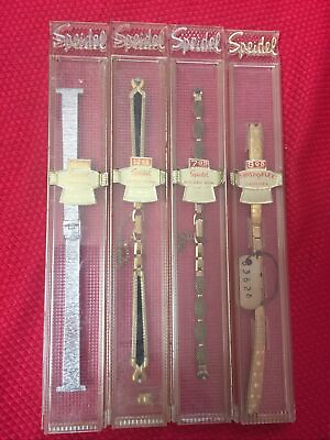 #ad 4 Ladies Speidel Watch Bands: Lady Of Venice Jette Mesh Golden Bow amp; Cadenza.
