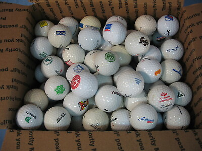 #ad 100 ASSORTED Used LOGO Advertising Golf Balls