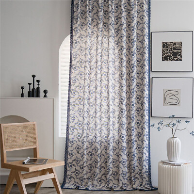 #ad Bohemian Plum Print Curtain Panel Living Room Bedroom Polyester Window Drape