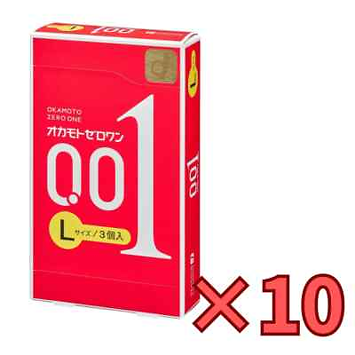 #ad OKAMOTO 001 L size Large 0.01 Clear Polyurethane Condom 3 pcs X 10 boxes from JP