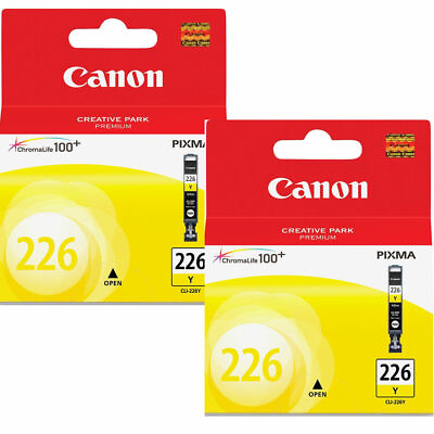 #ad New Genuine 2PK Canon CLI 226 Yellow Ink Cartridges PIXMA MG8120 PIXMA MX892