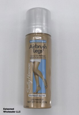 #ad SALLY HANSEN Water Resistant Airbrush Legs Fairest Glow Leg Makeup 1.5oz w o box