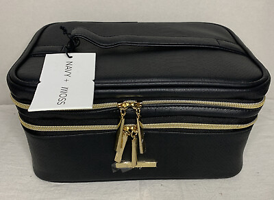 Conair Large Black Travel Cosmetic Makeup Bag Toiletry Organizer Storage Case $13.99